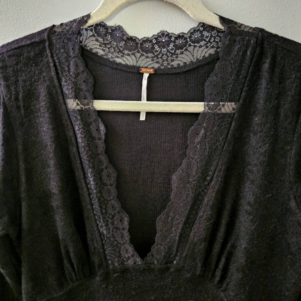 Free People Lace Mini‎ Dress Size Medium - Picture 5 of 6